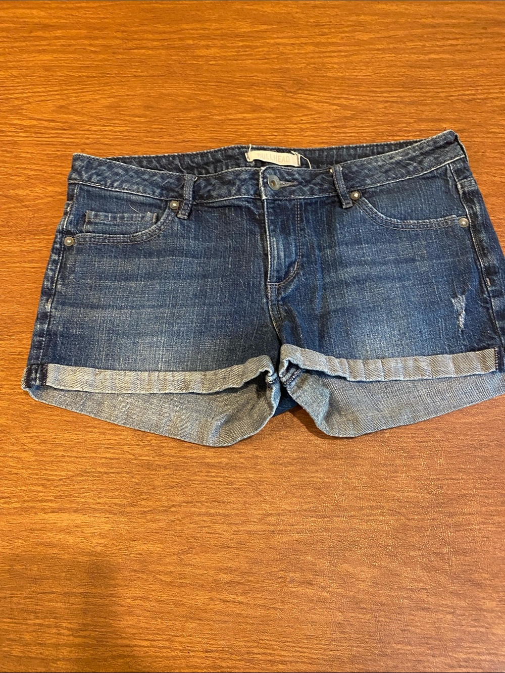 Pac sun Bullhead Denim Cuffed Women’s Shorts - Dark Blue size 11